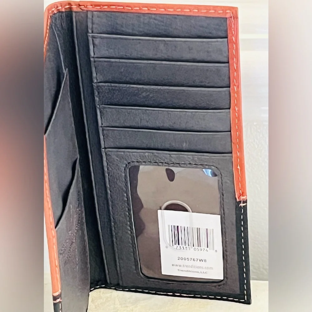 Justin Boots Rodeo Leather Wallet - Basketweave - Style 7 **NEW**